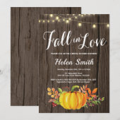 素朴秋ストリングライツブライダルシャワー招待 招待状 (正面/裏面)