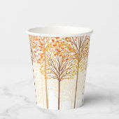 素朴秋ツリーズテラコッタバースデーパーティー 紙コップ (裏面)