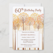素朴秋ツリーズテラコッタ60thバースデーパーティー 招待状 (正面)