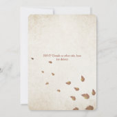 素朴秋ツリーラブバーズヴィンテージウェディング 招待状 (裏面)