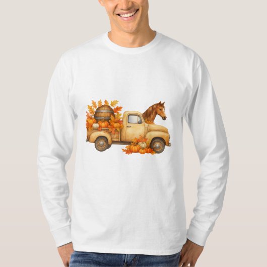 素朴秋トラックTシャツ長袖 Tシャツ (正面)