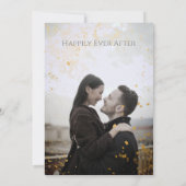 素朴秋ネイビーブルーボヘミアンワイルドフラワー結婚ズ 招待状 (裏面)