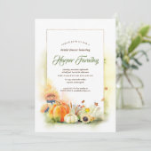 素朴秋ハーベストカボチャブライダルシャワー 招待状 (スタンド正面)