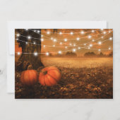 素朴秋パンプキンウッドラ結婚ンド 招待状 (裏面)