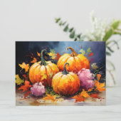 素朴秋パンプキンカラフル紅葉 シーズンカード (スタンド正面)