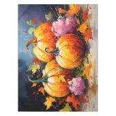 素朴秋パンプキンカラフル紅葉 テーブルクロス (正面)