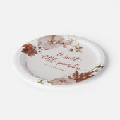 素朴秋パンプキ感謝していンユーラベル ペーパープレート (アングル)