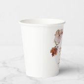 素朴秋パンプキ感謝していンユーラベル 紙コップ (右)