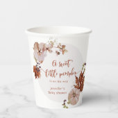 素朴秋パンプキ感謝していンユーラベル 紙コップ (正面)