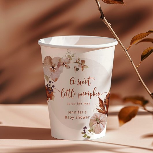 素朴秋パンプキ感謝していンユーラベル 紙コップ