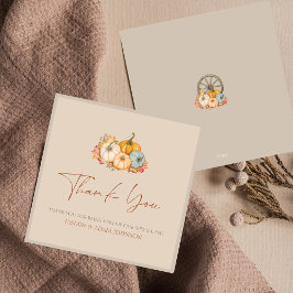 素朴秋パンプキ結婚ンスサンキューカード