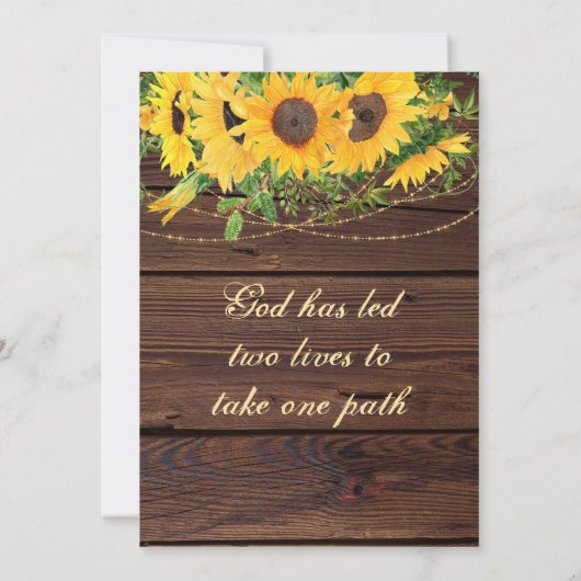 素朴秋ヒマワリ感動的アウ結婚ズ セーブザデート (裏面)