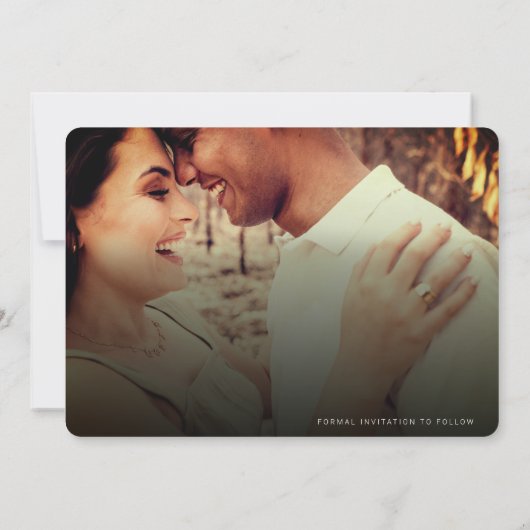 素朴秋フィルタのホワイトスクリプトの前面と背面の写真 セーブザデート (裏面)