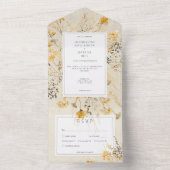 素朴秋フィールズワイルドフラワーディナー オールインワン招待状 (内側)