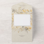 素朴秋フィールズワイルドフラワーノディナー オールインワン招待状 (外側)