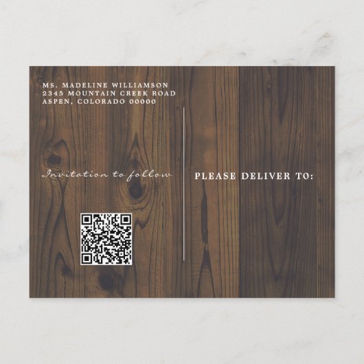 素朴秋フェアリーのラ葉イトとは日付を保存 案内ポストカード (裏面)