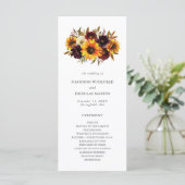 素朴秋フローラひまわり結婚の プログラム (スタンド正面)