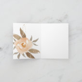 素朴秋フローラブライダルシャワーありがとう ノートカード (内部)