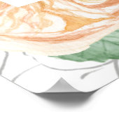 素朴秋フローラブライダルシャワーウェルカムサイン ポスター (角)