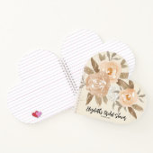 素朴秋フローラブライダルシャワーゲストブック ノートブック (内部)