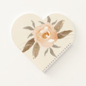 素朴秋フローラブライダルシャワーゲストブック ノートブック (裏面)