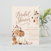 素朴秋フローラブライダルシャワー 招待状 (スタンド正面)