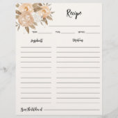 素朴秋フローラレシピバインダー紙 チラシ (正面)