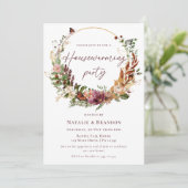 素朴秋フローラ引っ越し祝いパーティーパーティー 招待状 (スタンド正面)