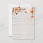 素朴秋フローラ樹木ジオメトリ金ゴールドTh サンキューカード (裏面)