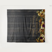 素朴秋フローラ結婚の背景 タペストリー (正面(横))