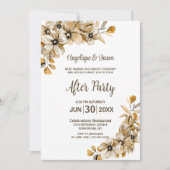 素朴秋フローラ結婚アフターパーティー 招待状 (正面)
