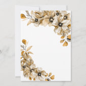 素朴秋フローラ結婚アフターパーティー 招待状 (裏面)