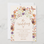 素朴秋フローラ結婚フローラ 招待状 (正面)