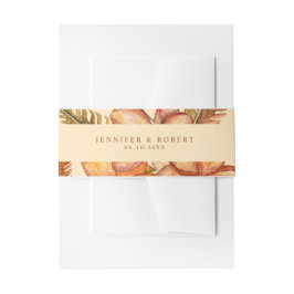 素朴秋フローラ結婚式招待状ベリーバンド 招待状ベリーバンド