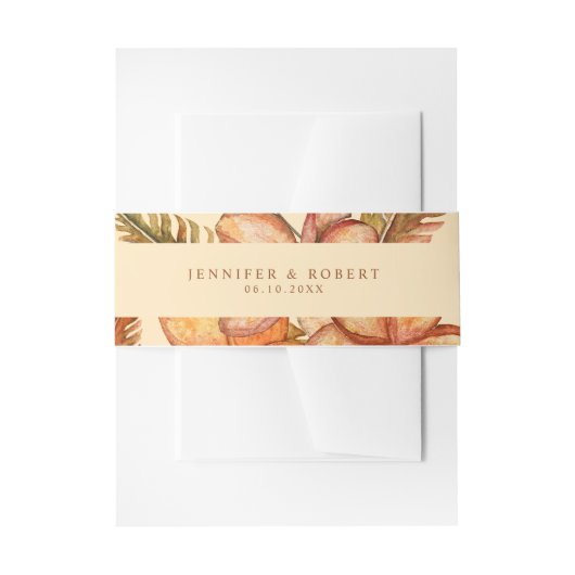 素朴秋フローラ結婚式招待状ベリーバンド 招待状ベリーバンド (正面例)