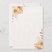 素朴秋フローラ結婚式招待状 招待状 (裏面)