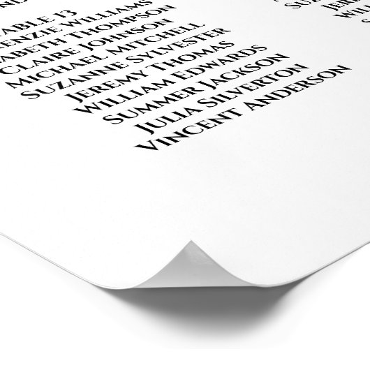 素朴秋フローラ16表結婚座席表 ポスター (角)