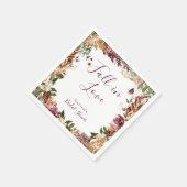 素朴秋フローラ スタンダードカクテルナプキン (角)