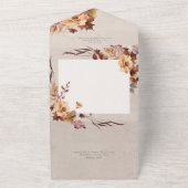 素朴秋フローラ&葉ノディナー オールインワン招待状 (外側)