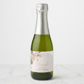 素朴秋ブライダルシャワーきらめくワインラベル スパークリングワインラベル (正面)