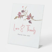 素朴秋ブライダルシャワーの好意のサイン 台座サイン (正面)