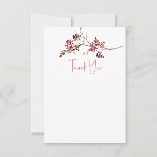 素朴秋ブライダルシャワーサンキューカード サンキューカード (正面)