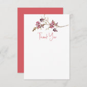 素朴秋ブライダルシャワーサンキューカード サンキューカード (正面/裏面)