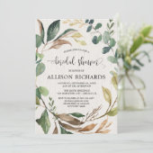 素朴秋ブライダルシャワー森テーマ 招待状 (スタンド正面)