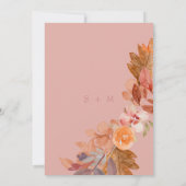 素朴秋ブライダルシャワー 招待状 (裏面)