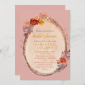 素朴秋ブライダルシャワー 招待状 (正面/裏面)