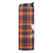 素朴秋プレイド&ホワイトディアシルエット タンブラー (回転左)