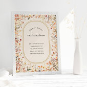 素朴秋ベージュ結婚のロウソクが燃える ポスター