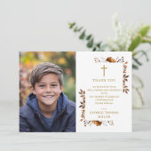 素朴秋ボホエレガントフローラ写真の確認 サンキューカード (スタンド正面)