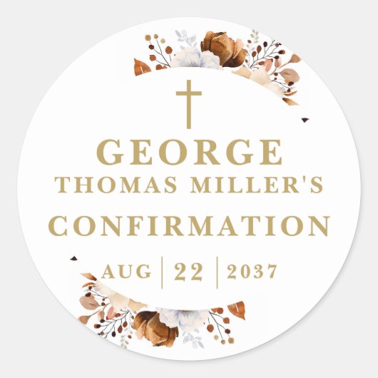 素朴秋ボホ植物確モダン認 ラウンドシール (正面)